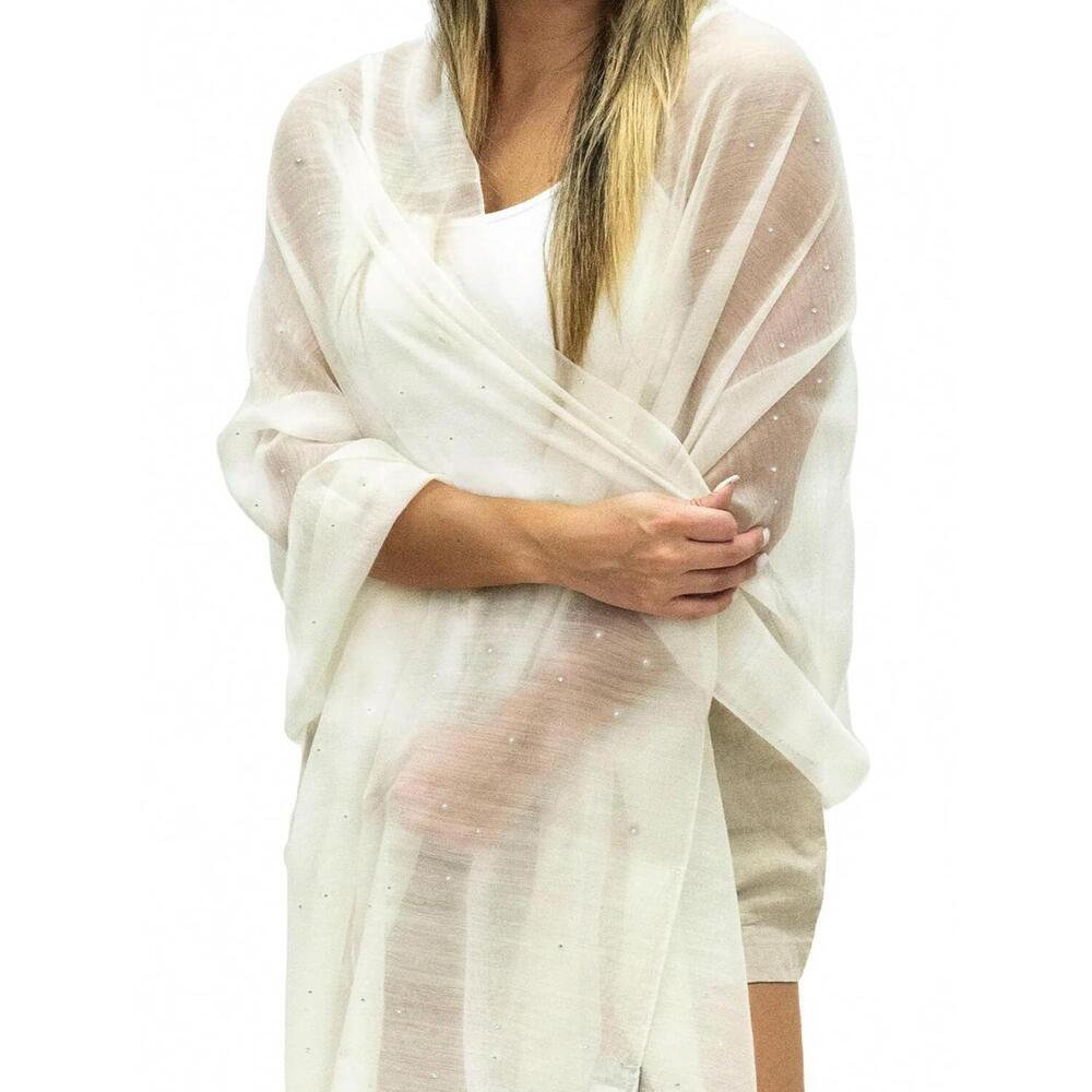 NEW RANDI & WILL COLLECTION women's stardust wrap in creme